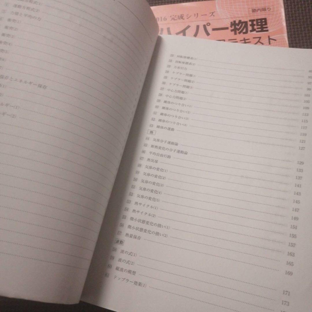 河合塾　ハイパー物理自習用テキスト　基礎／完成シリーズ　通年　苑田尚之