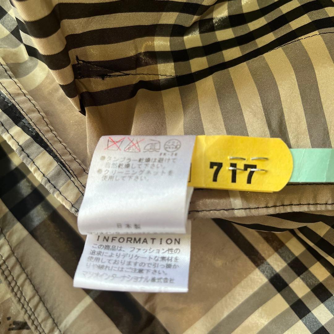 美品　センソユニコ t.b チェック総柄ビックカラーコート　サイズ40 光沢