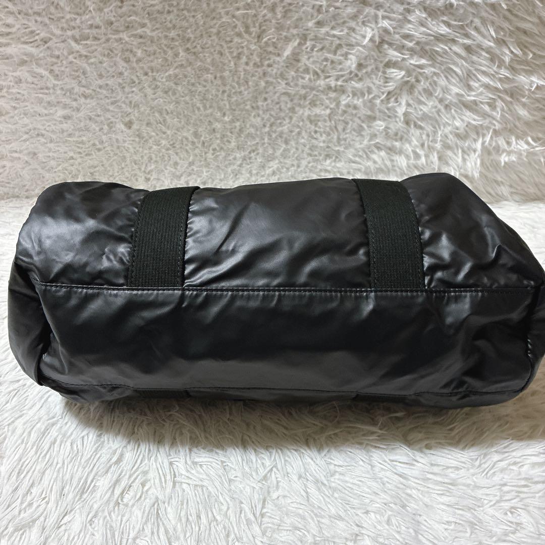良品⭐️ ハンティングワールド　バチューライトダッフルバッグ　ロゴ　ブラック