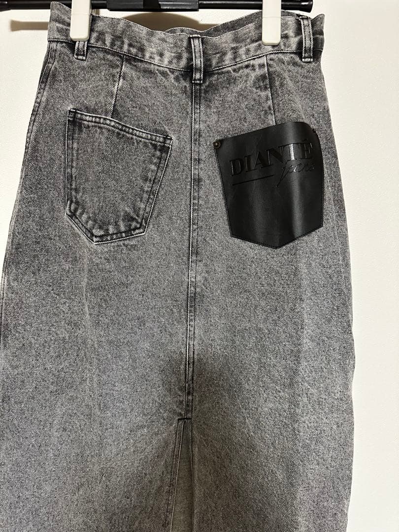DIANTE ディアンテ　デニムロングスカート　ブラック