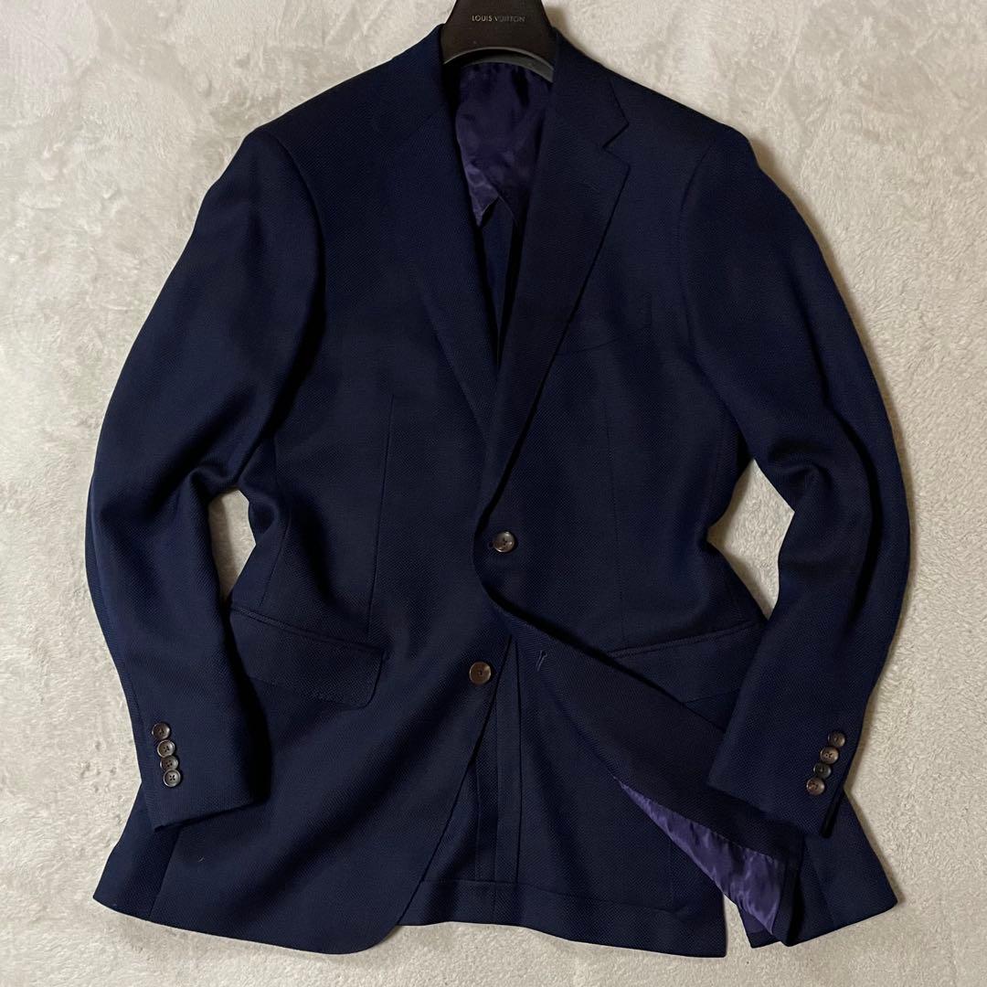 ARTISAN アルチザン×チェルッティ ホップサック織 紺ブレザー L 美品