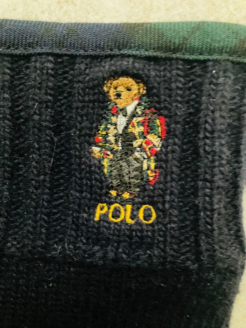 Polo Ralph Lauren ネイビーニット手袋　スマホ操作対応