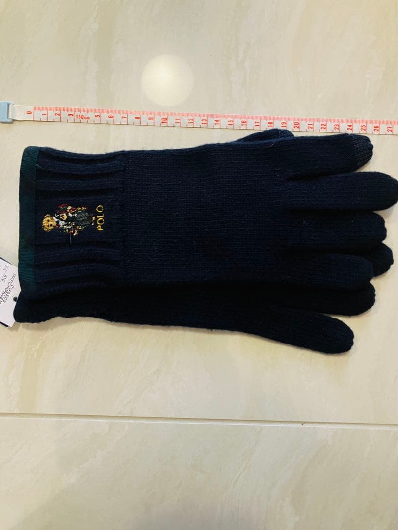 Polo Ralph Lauren ネイビーニット手袋　スマホ操作対応