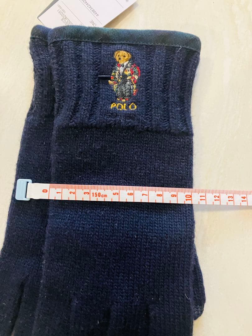 Polo Ralph Lauren ネイビーニット手袋　スマホ操作対応