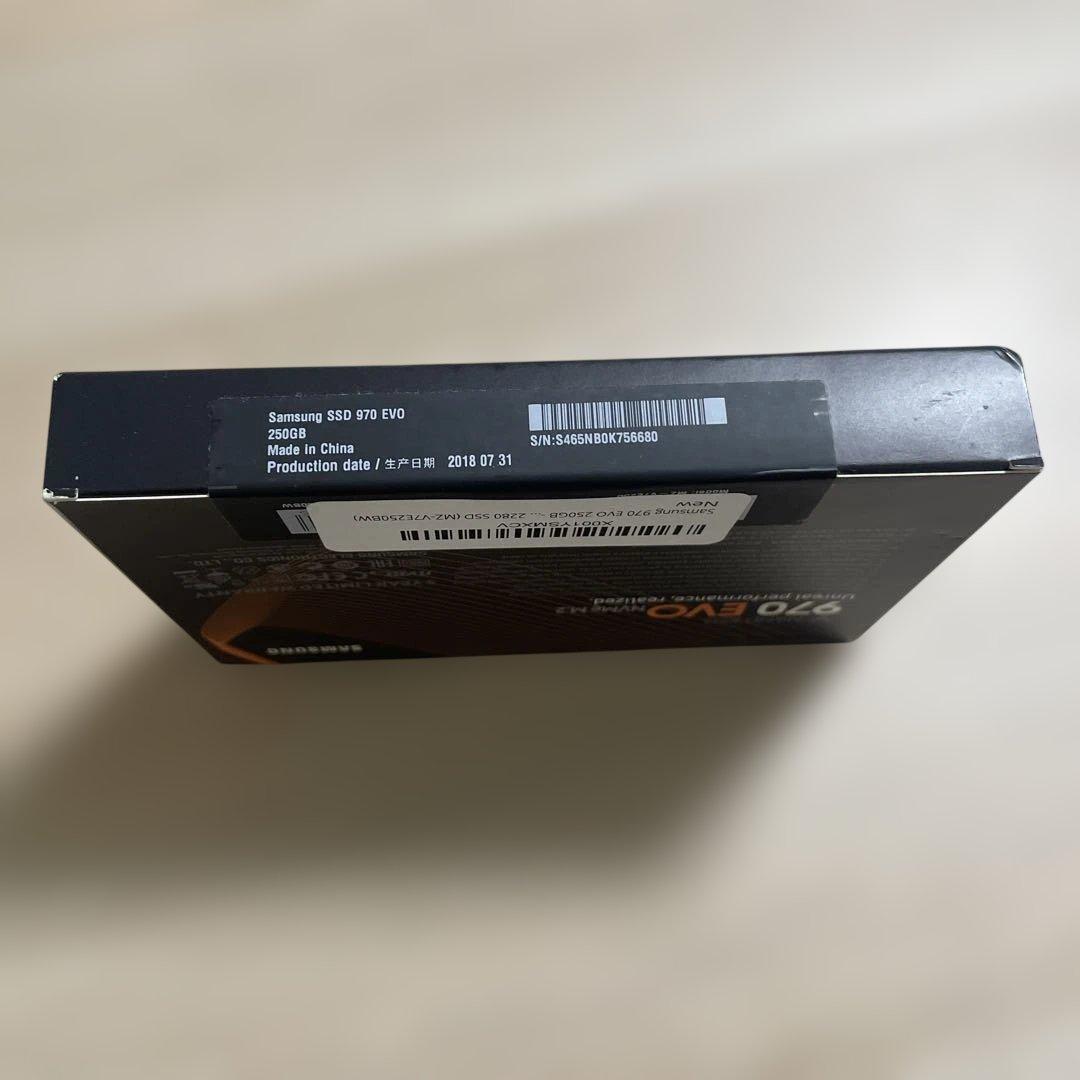 【新品、未開封】Samsung 970 EVO NVMe M.2 250GB