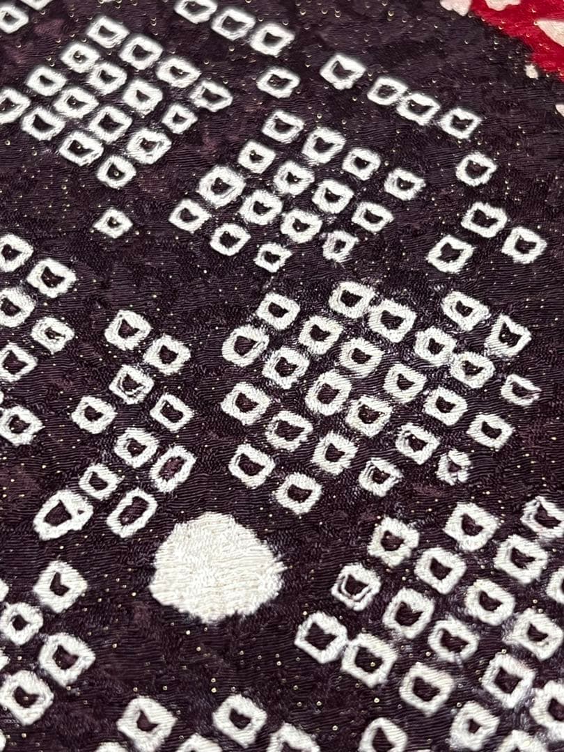 振り袖　フルセット　別誂長襦袢　金彩加工　刺繍　金通し　絞り入 全通袋帯　827