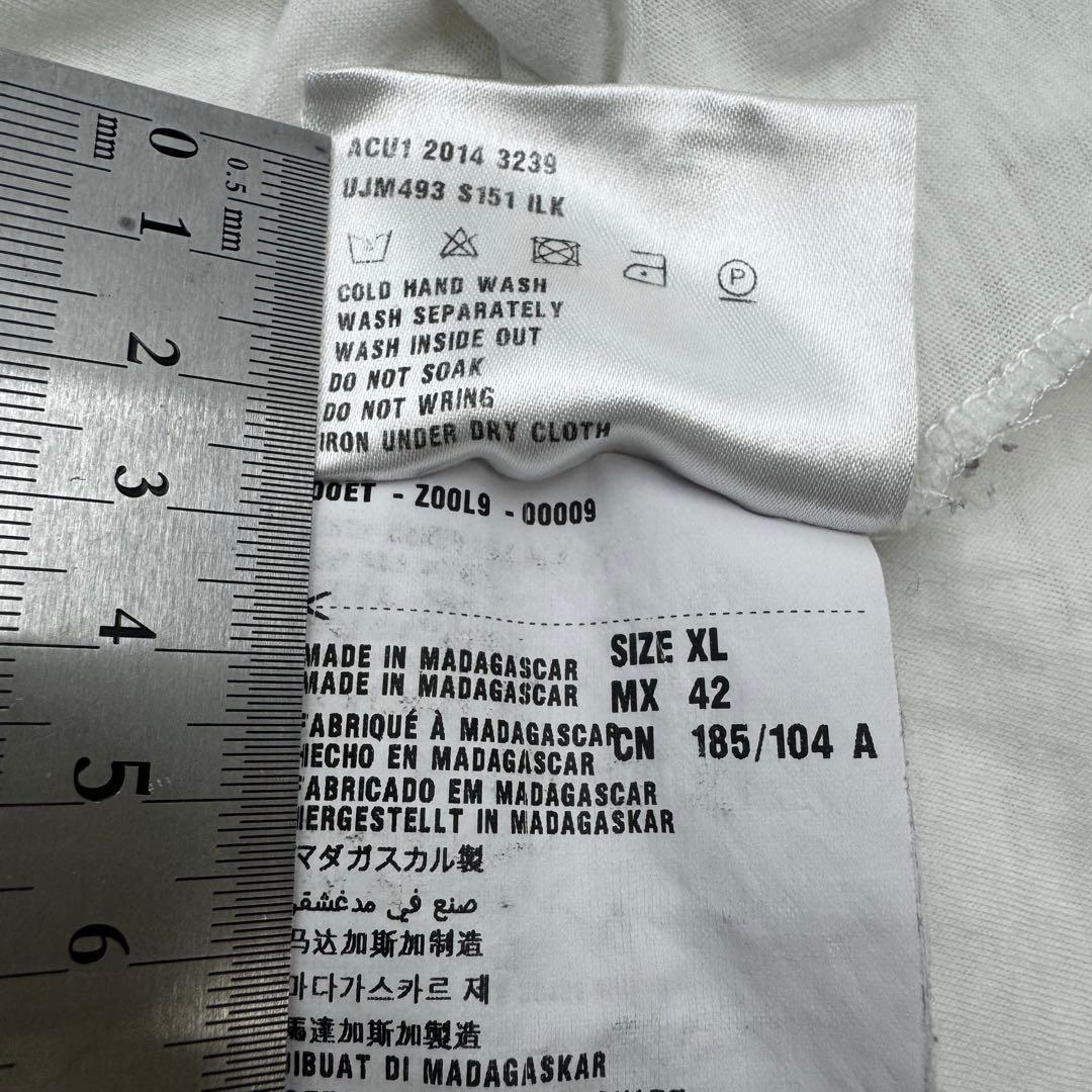 PRADA プラダ Vネック 半袖 Tシャツ XL ホワイト メンズ コットン