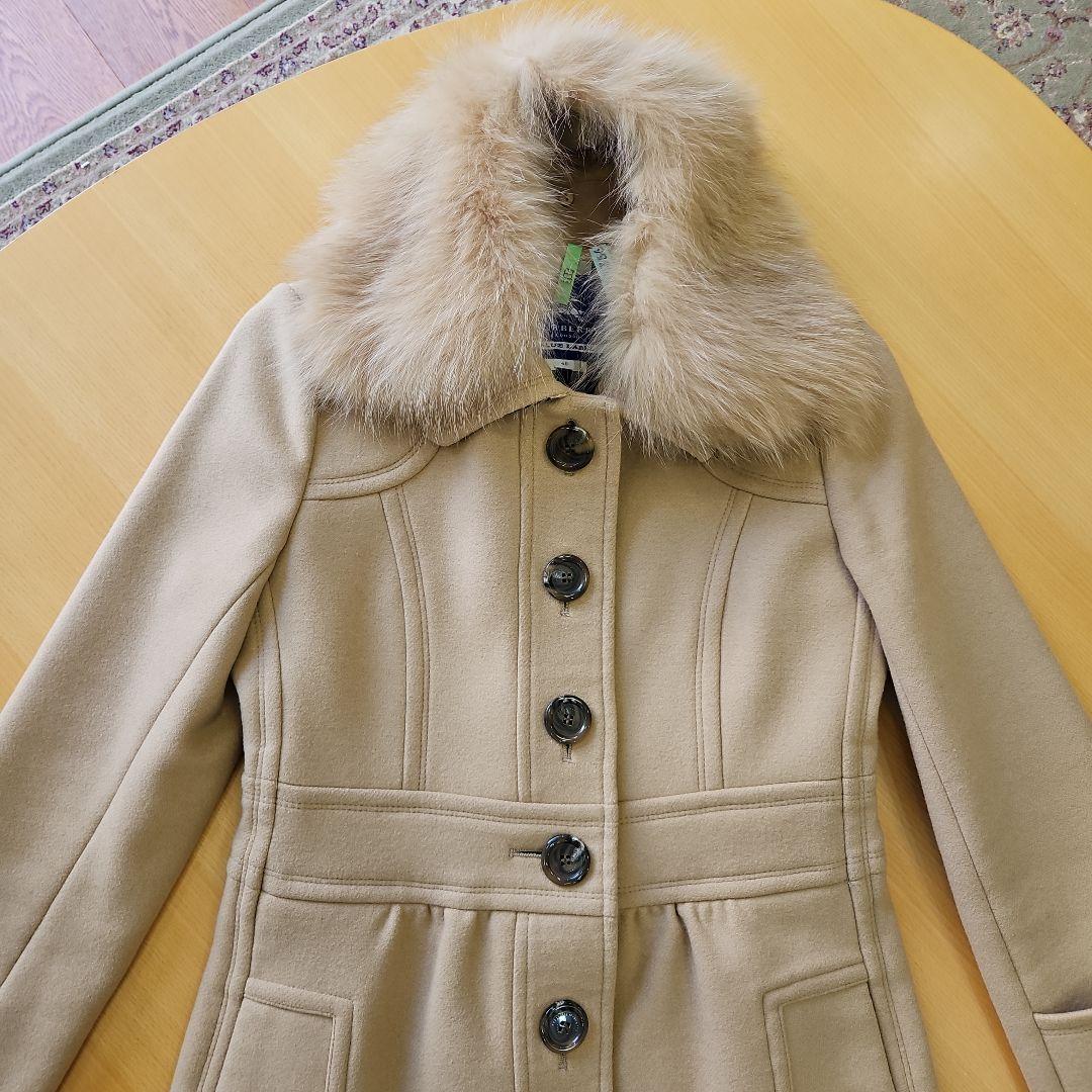 株*ノ様 BURBERRY　ブルーレーベル　 ベージュ ロングコート L　ノバチ