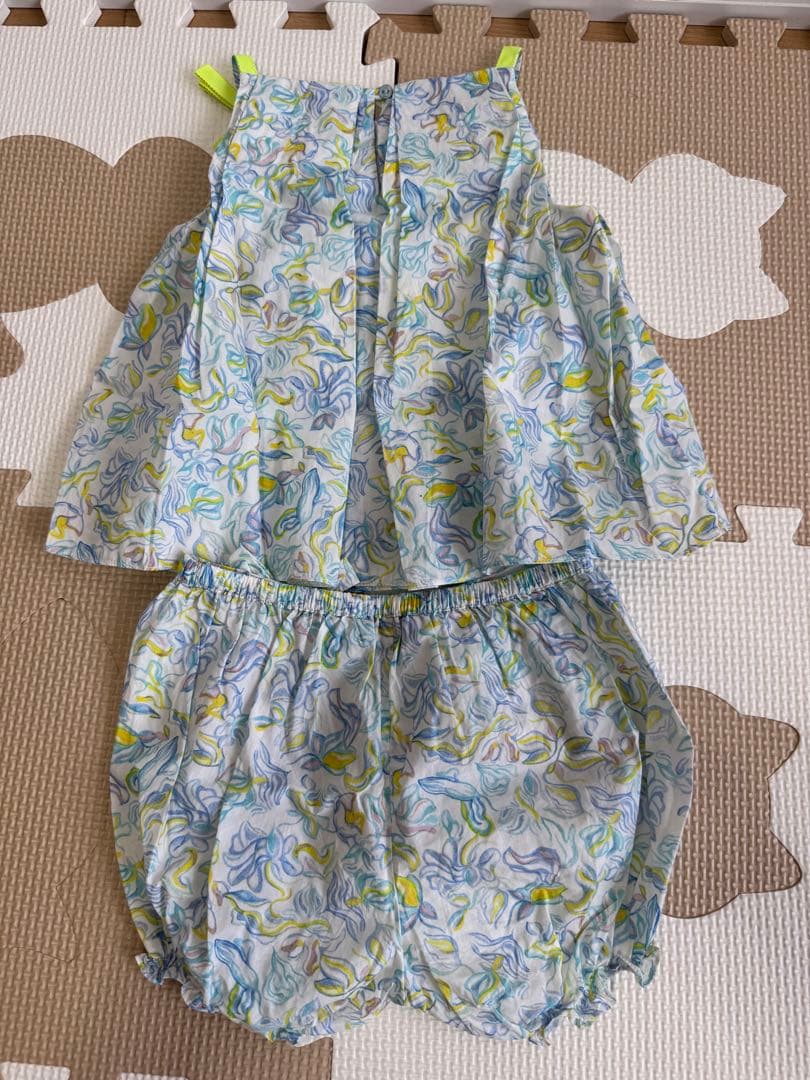 baby Dior 花柄ワンピースとショートパンツセット 18M