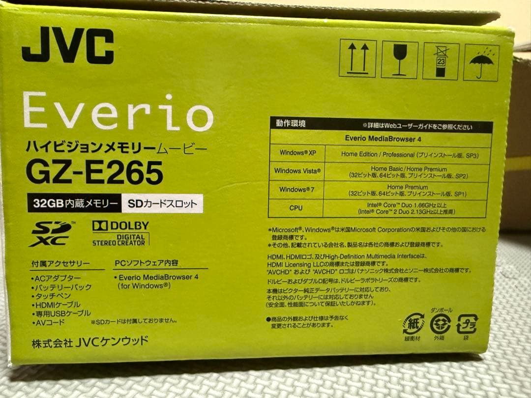 ビデオカメラ　セット　JVC SD16GB付
