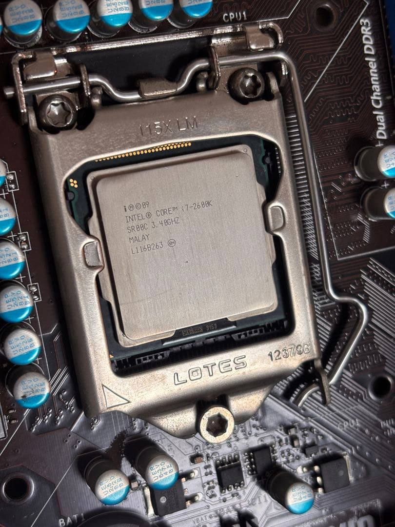 [中古]MSI H77MA-S40マザーボード+i7-2600kCPU+32GB