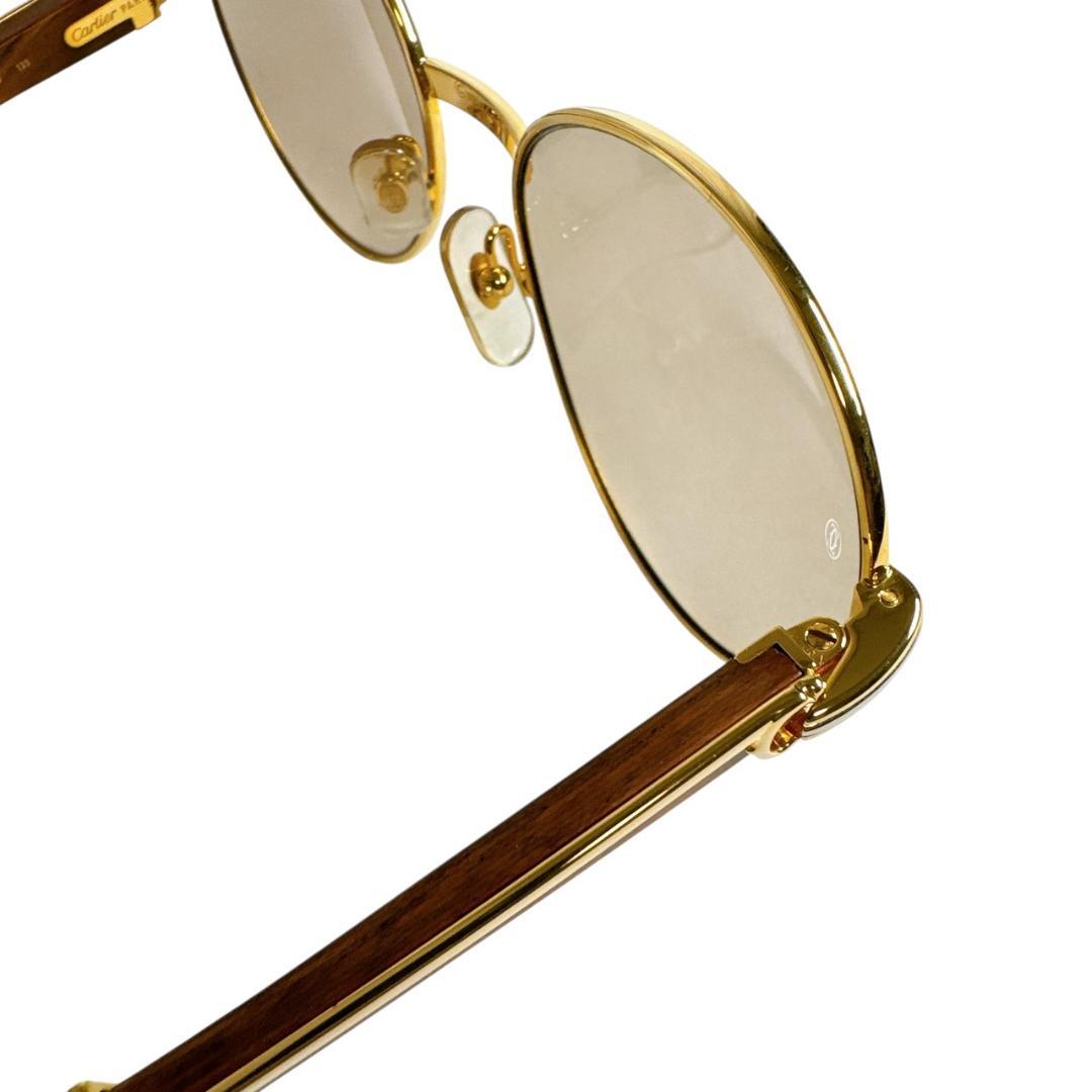 値下　Cartier　カルティエ　希少　ウッドテンプル　サングラス　極美品