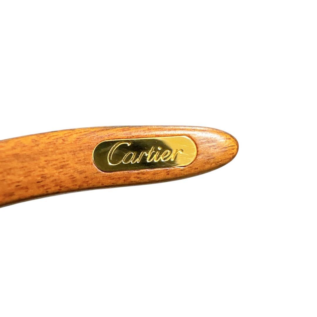 値下　Cartier　カルティエ　希少　ウッドテンプル　サングラス　極美品