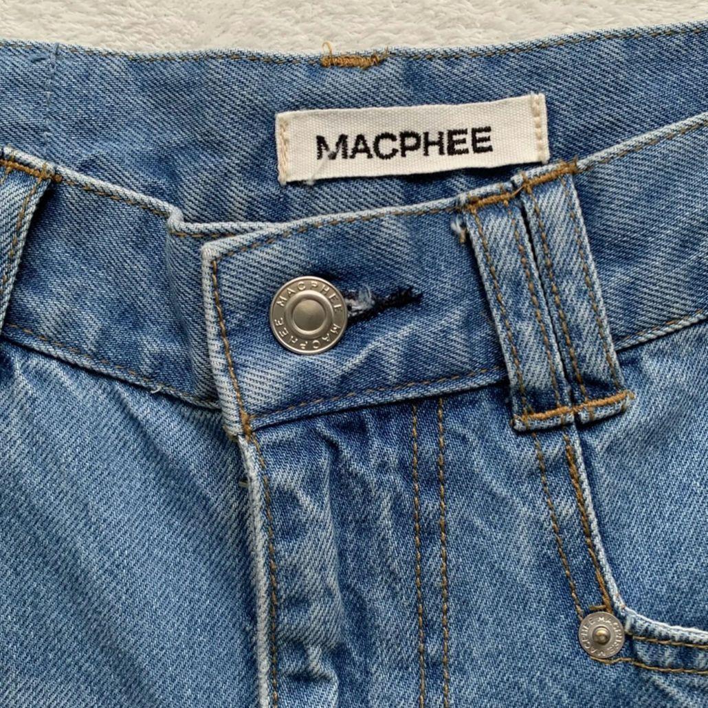 MACPHEE パールデニム コクーンテーパードパンツ