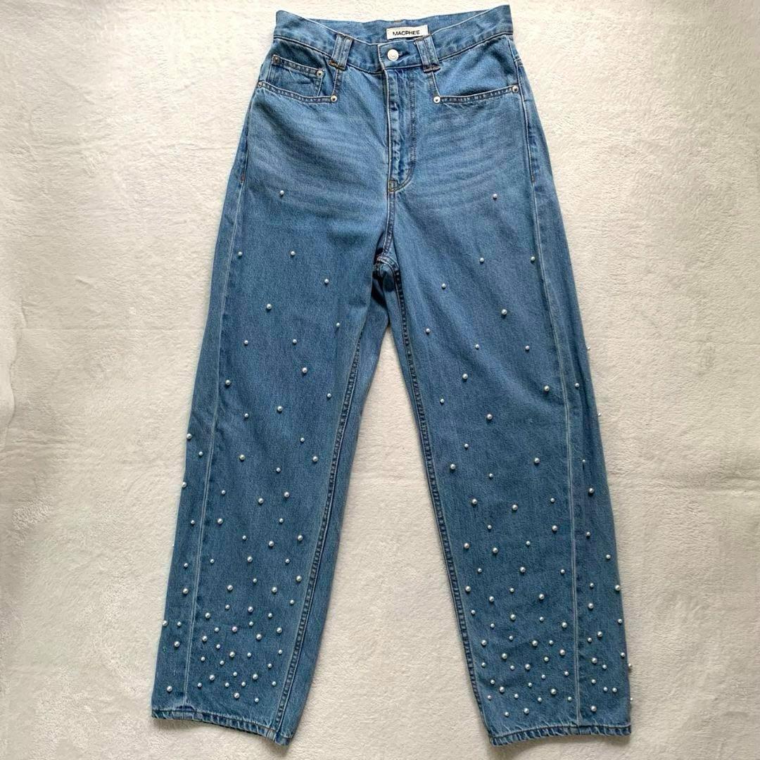 MACPHEE パールデニム コクーンテーパードパンツ
