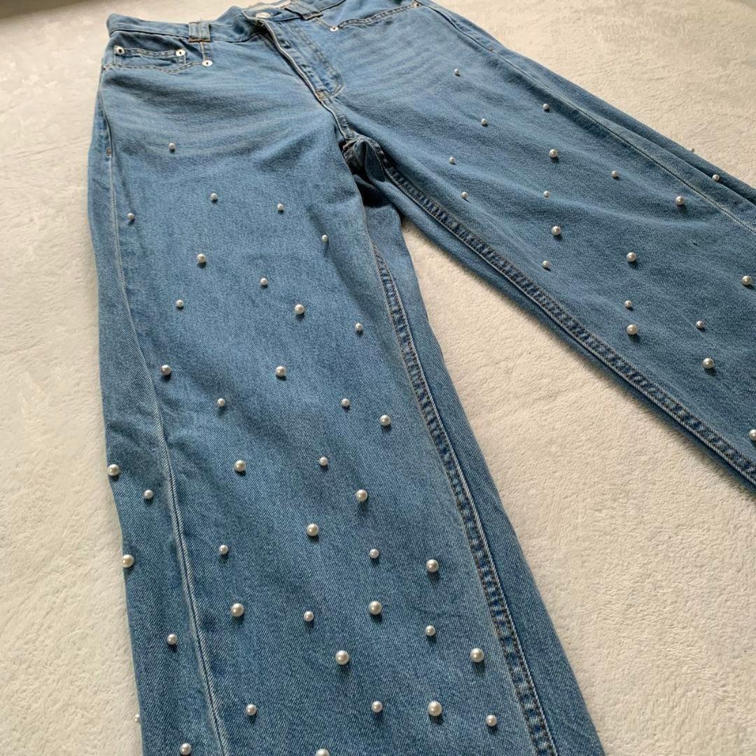 MACPHEE パールデニム コクーンテーパードパンツ