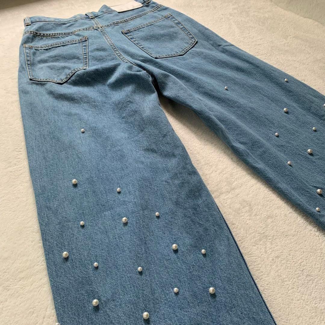 MACPHEE パールデニム コクーンテーパードパンツ