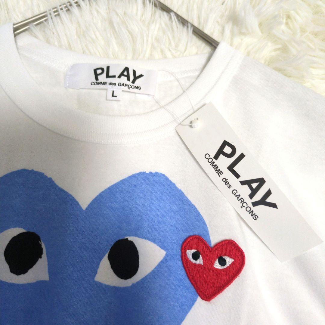 タグ付き✨コムデギャルソン ブルーハート　刺繍Tシャツ　Lサイズ