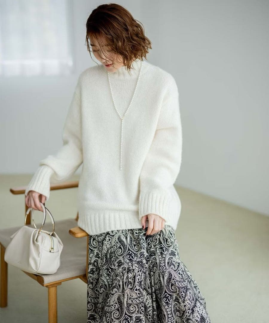 完売　23区　フレンチペイズリーデシン ティアードスカート　￥29,700