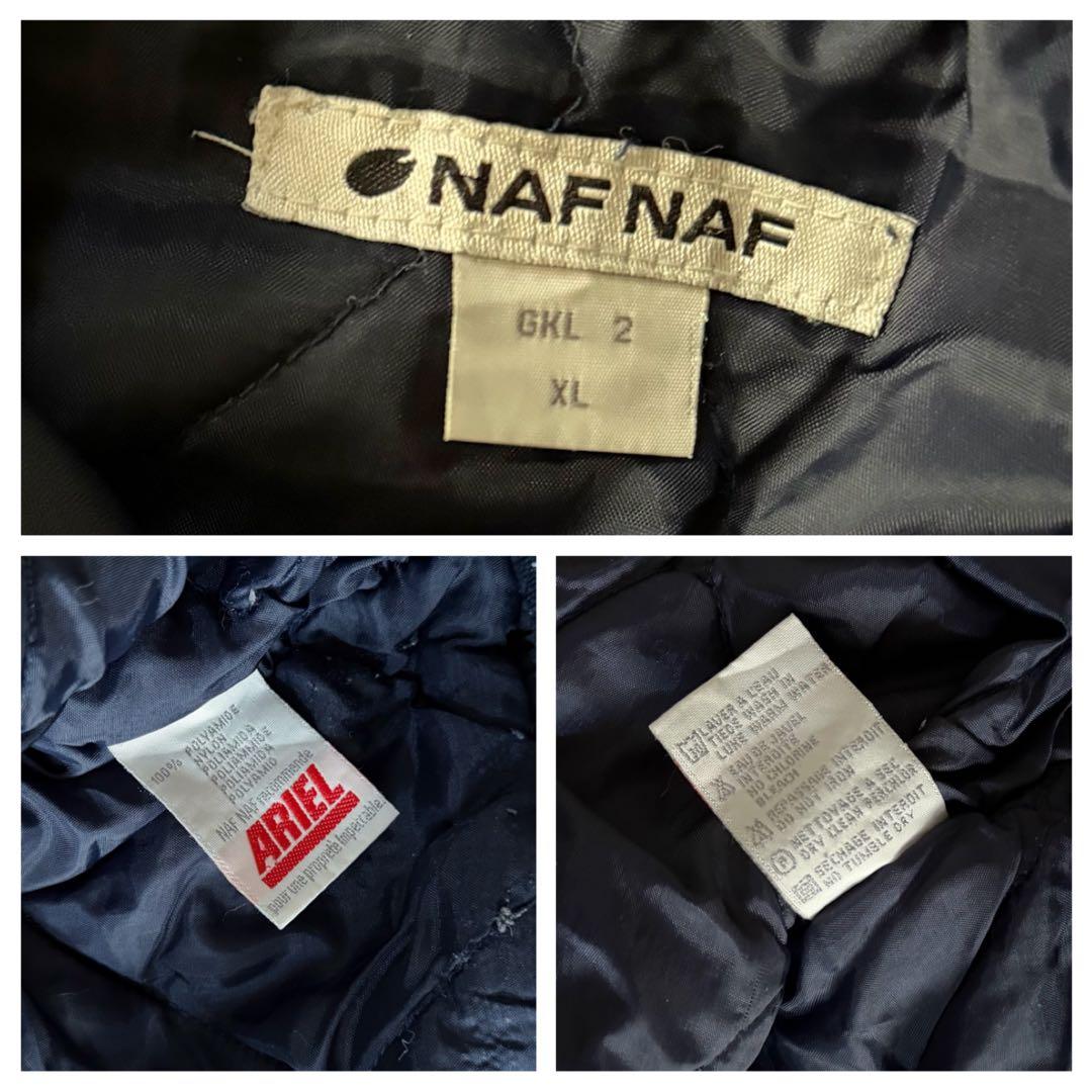 激レアNAF NAFナフナフMA-1フライトボンバージャケットワッペン刺繍古着紺