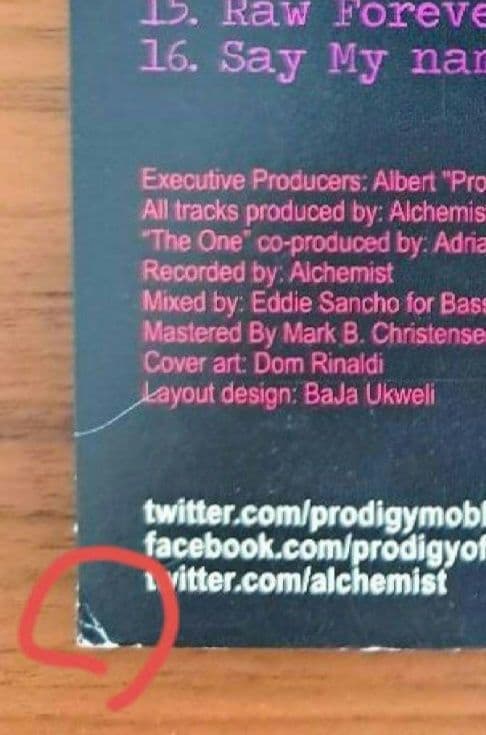 PRODIGY×ALCHEMIST – CD盤 アングラ HIPHOP