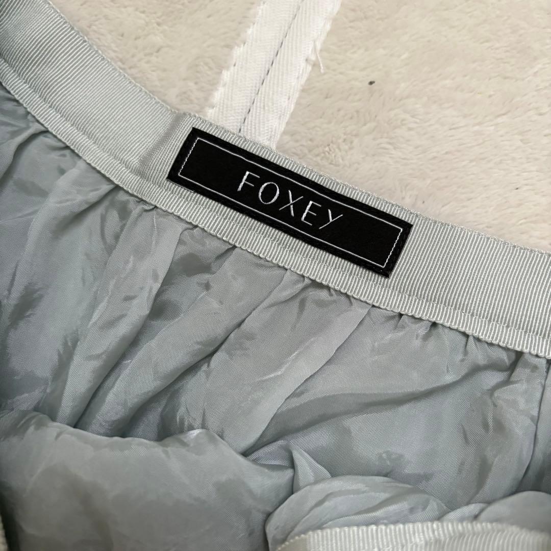 FOXEY フォクシー ティアード 3段 ロングスカート グリーン フレア