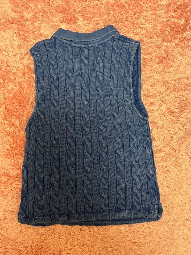 スリーブレス　ケーブルニット　ポロシャツ　POLO RALPH LAUREN