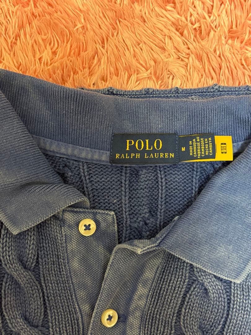 スリーブレス　ケーブルニット　ポロシャツ　POLO RALPH LAUREN