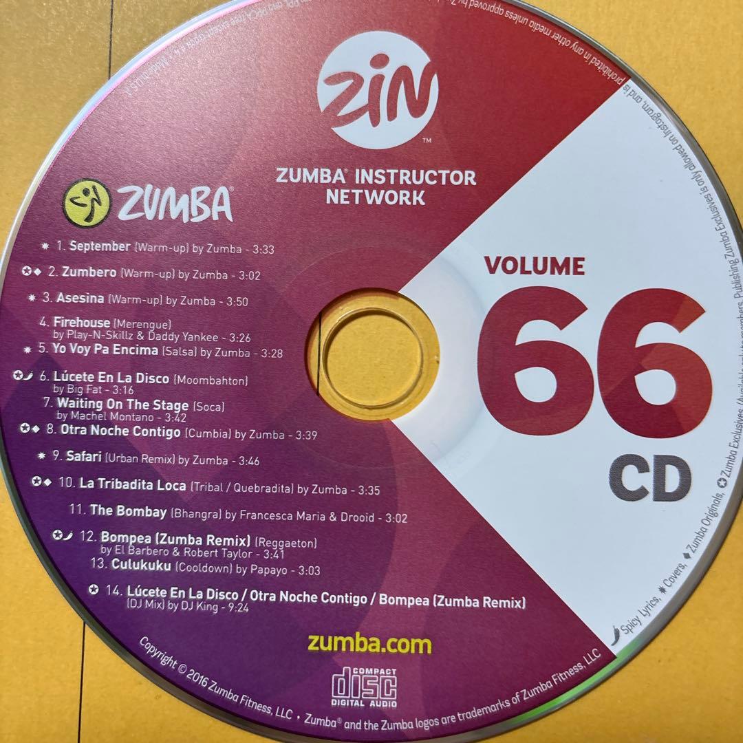 ZUMBA ZIN66 CDとDVD