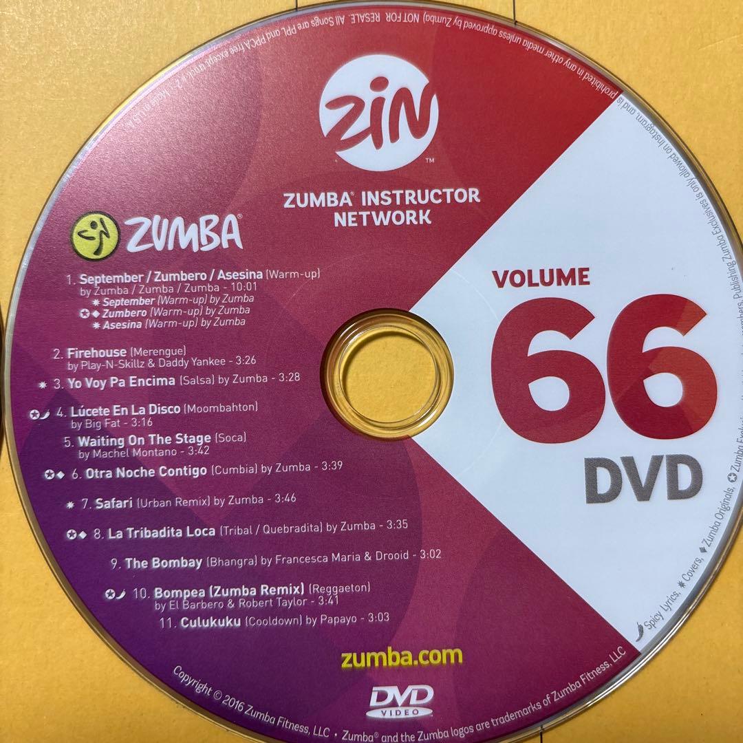 ZUMBA ZIN66 CDとDVD