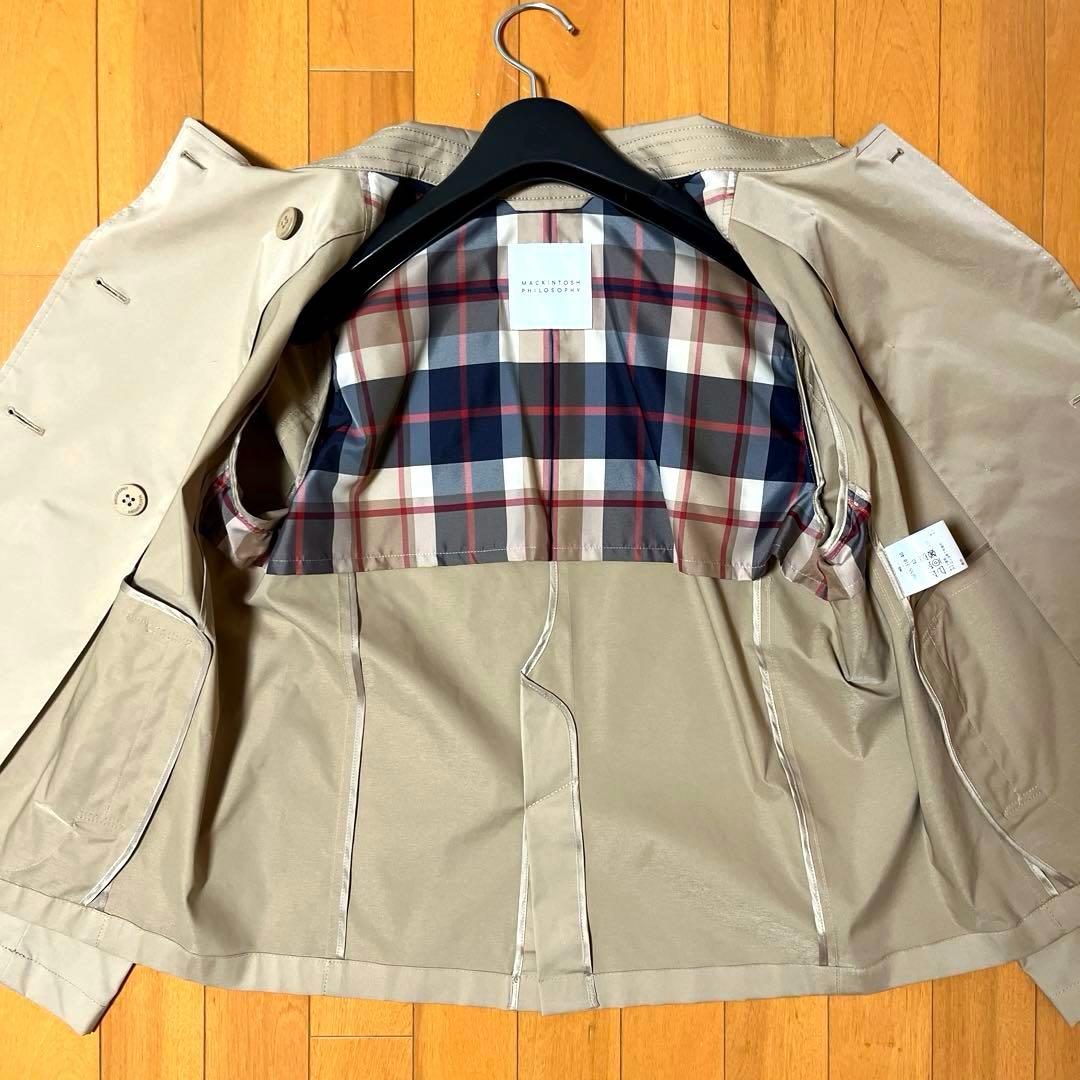 マッキントッシュ フィロソフィー ダブルブレストショートトレンチ 撥水加工 40