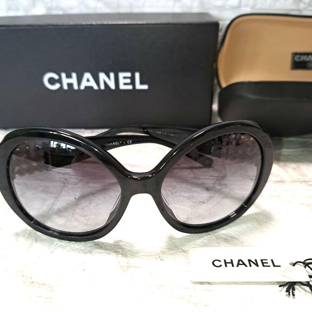 ✨️美品✨️人気✨️CHANEL サングラス パール ブラック 専用ケース付き