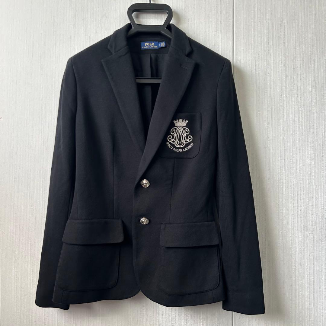 美品 POLO RALPHLAUREN テーラードジャケット ブラック ニット