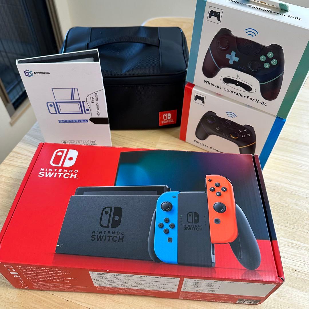 【画面美品/完品】Nintendo Switch 本体 ＋コントローラー