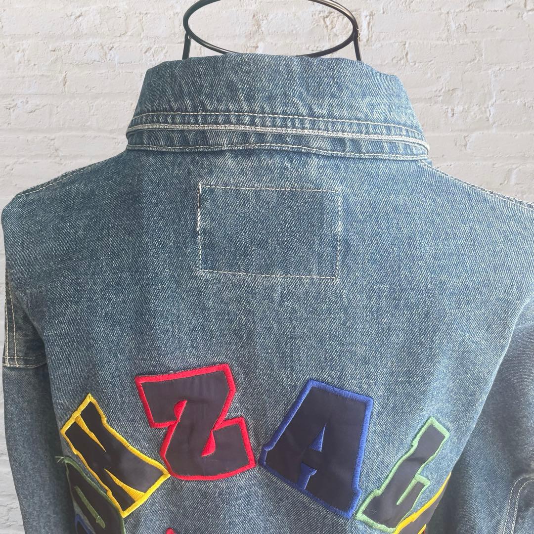 Mark Gonzales デニムジャケット バックロゴ 刺繍 カバーオール