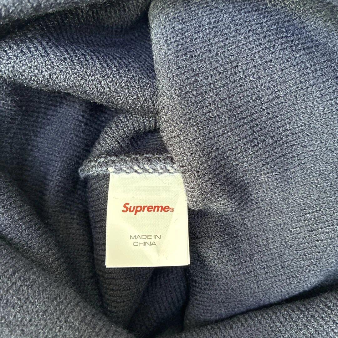 Supreme シュプリーム Big logo　ニット帽　新品 ネイビー