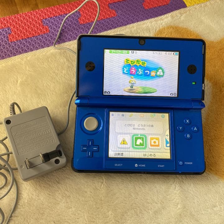 任天堂3DS アクアブルー、カセット4点セット