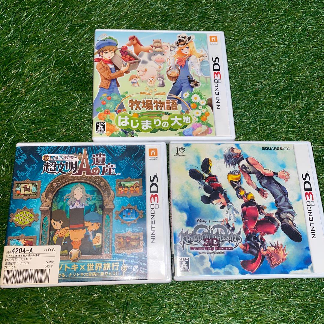 任天堂3DS アクアブルー、カセット4点セット