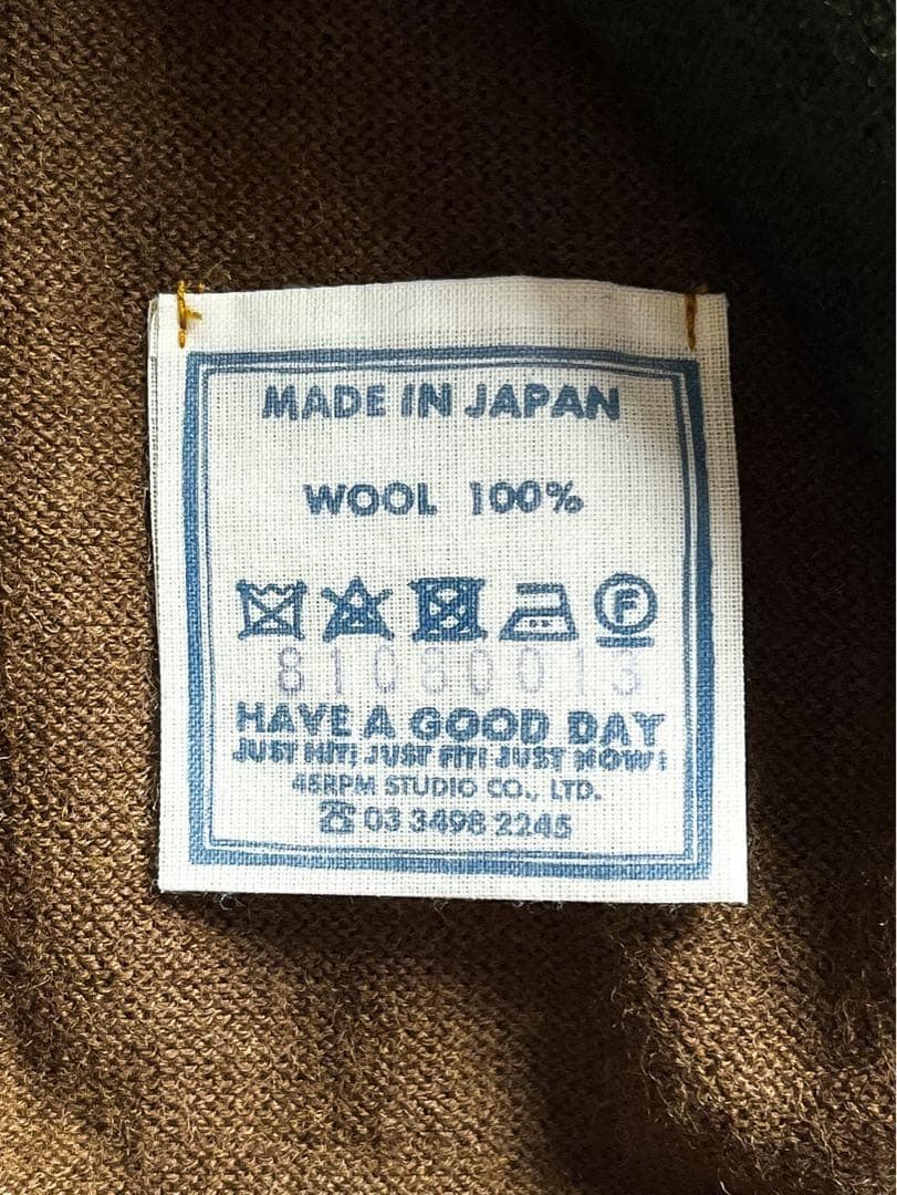 美品【45R】近年 22AW 度詰USモーの908ニットソーカーディガン
