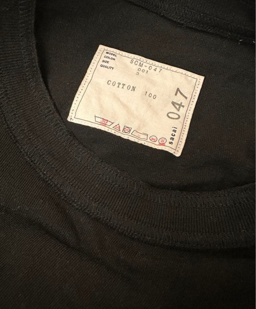 sacai サカイ　SIDE ZIP COTTON Tシャツ