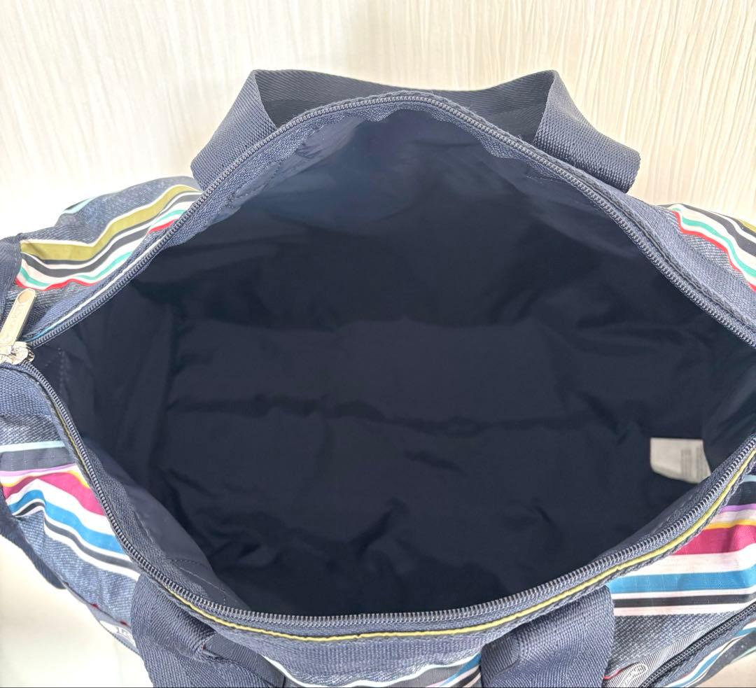 新品　レスポートサック　ミディアムウィークエンダー　インディゴストライプ