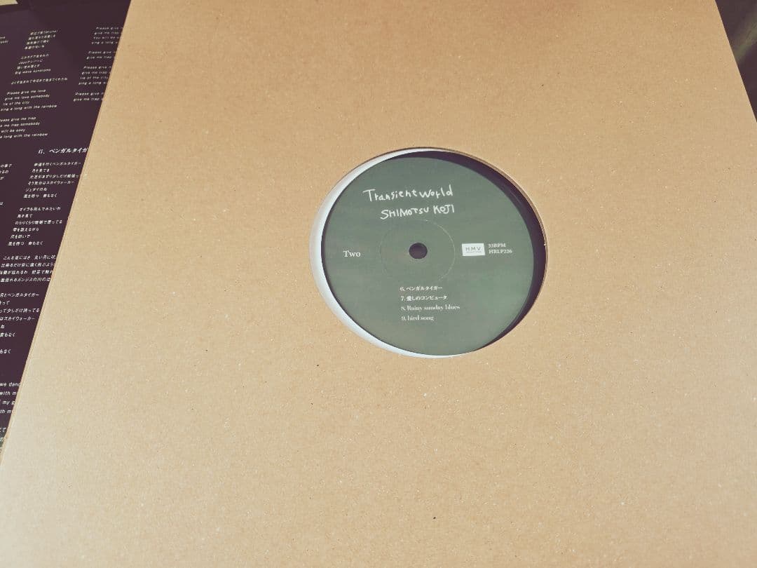 オマケ付き!下津光史Transient world レコード LP　入手困難!