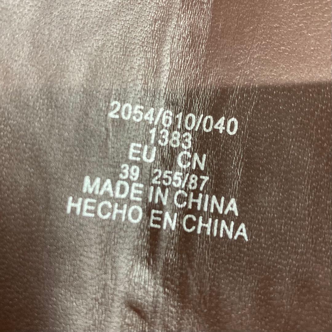 ザラ　ZARA　厚底 レースアップロングブーツ　25cm　サイドジップ　ブラック