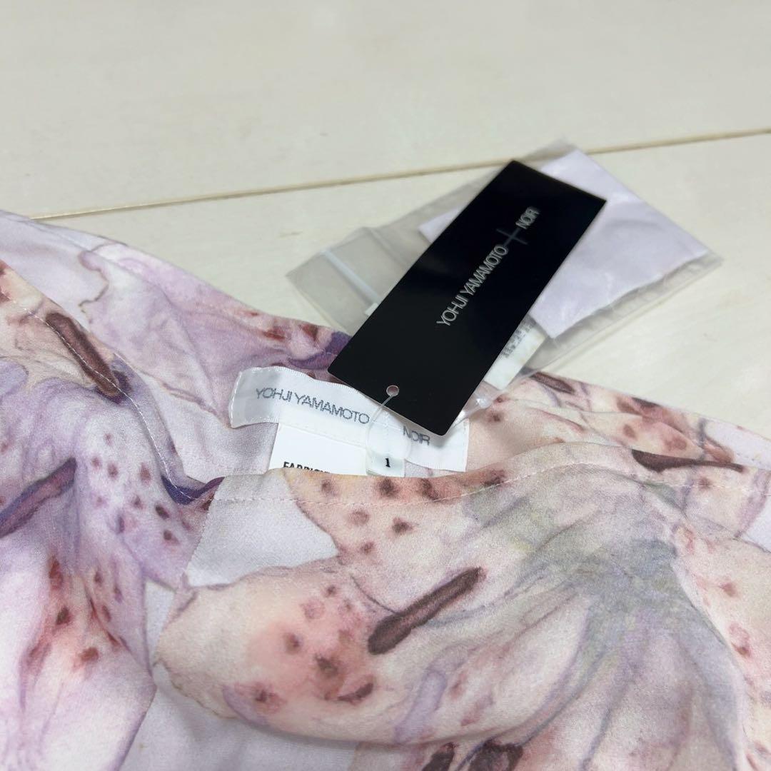 ☆YOHJI YAMAMOTO NOIR☆【新品未使用】シルク花柄フレアスカート