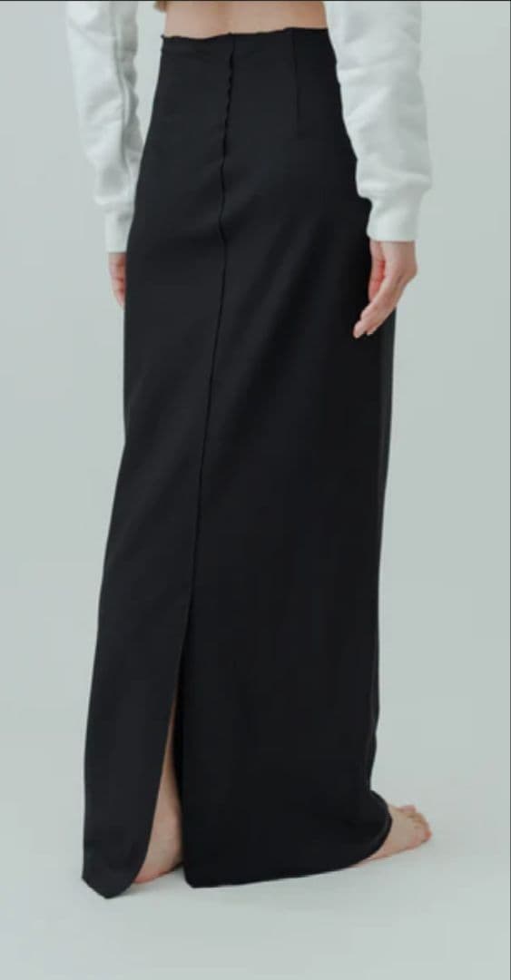 yo BIOTOP wool sheer tight skirt ロロ・ピアーナ
