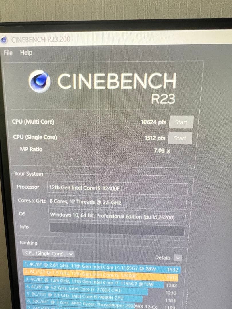 Intel Core i5 12400F 第12世代 GPU非搭載
