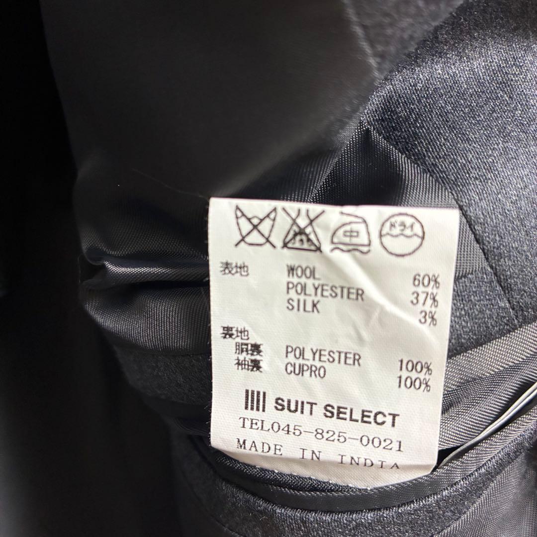 《新品級》SUIT SELECT スーツ 3ピース A5 グレー ウール シルク