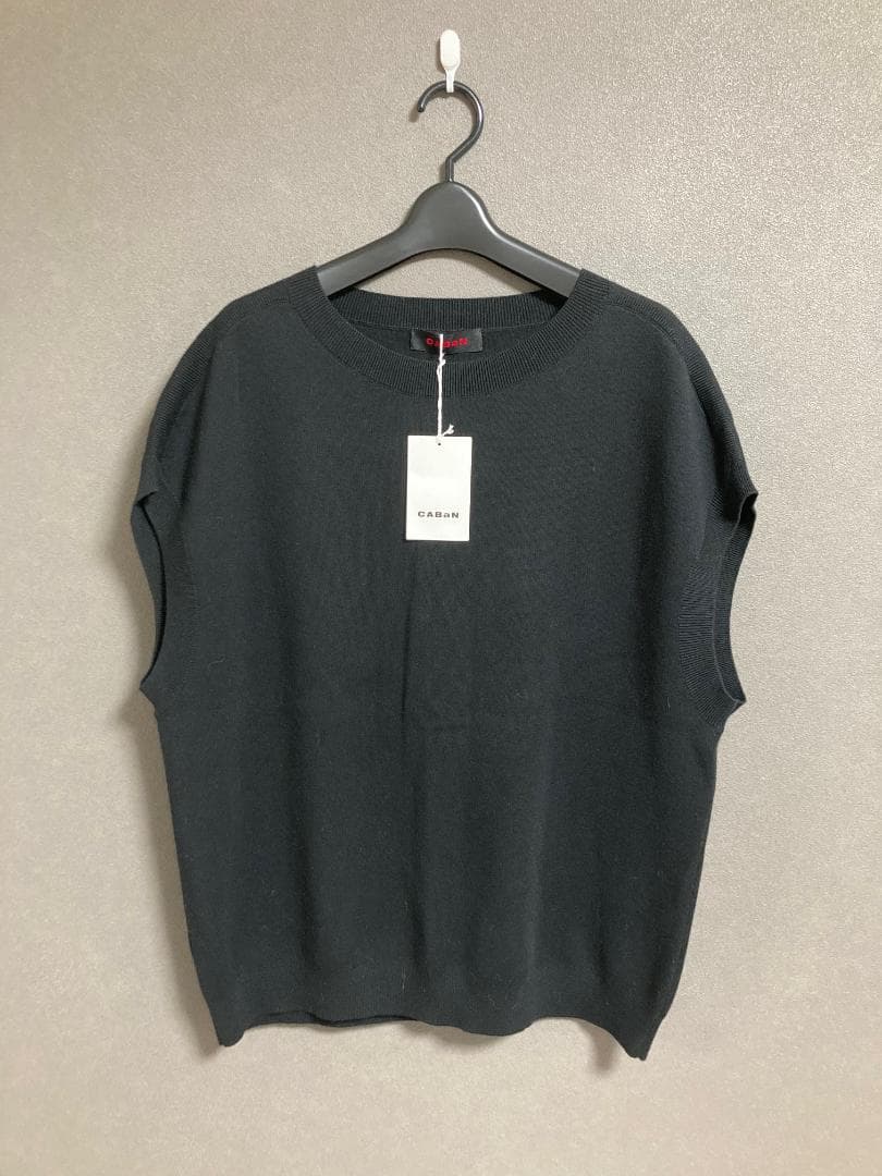 新品 CABaN コットンカシミヤ クルーネックベスト WS110CU