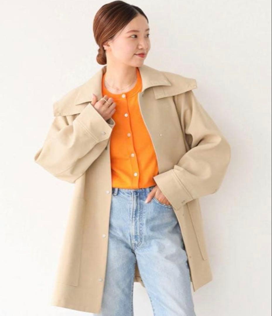 極美品　IENA トリプルクロスフードコート　ベージュ