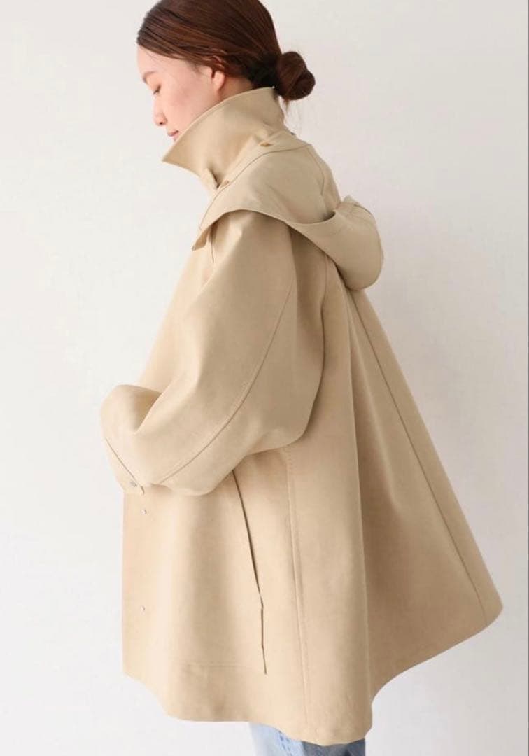 極美品　IENA トリプルクロスフードコート　ベージュ